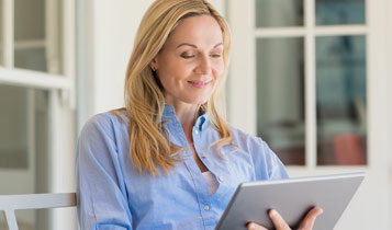 business woman using a tablet